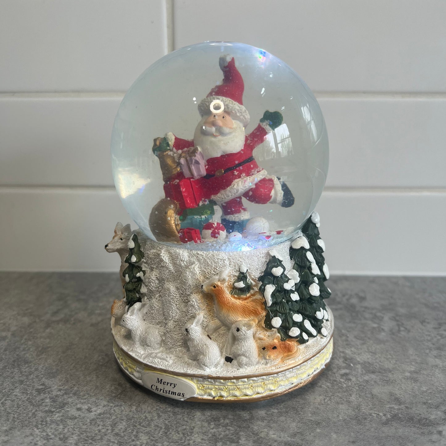 Animal and Santa globe