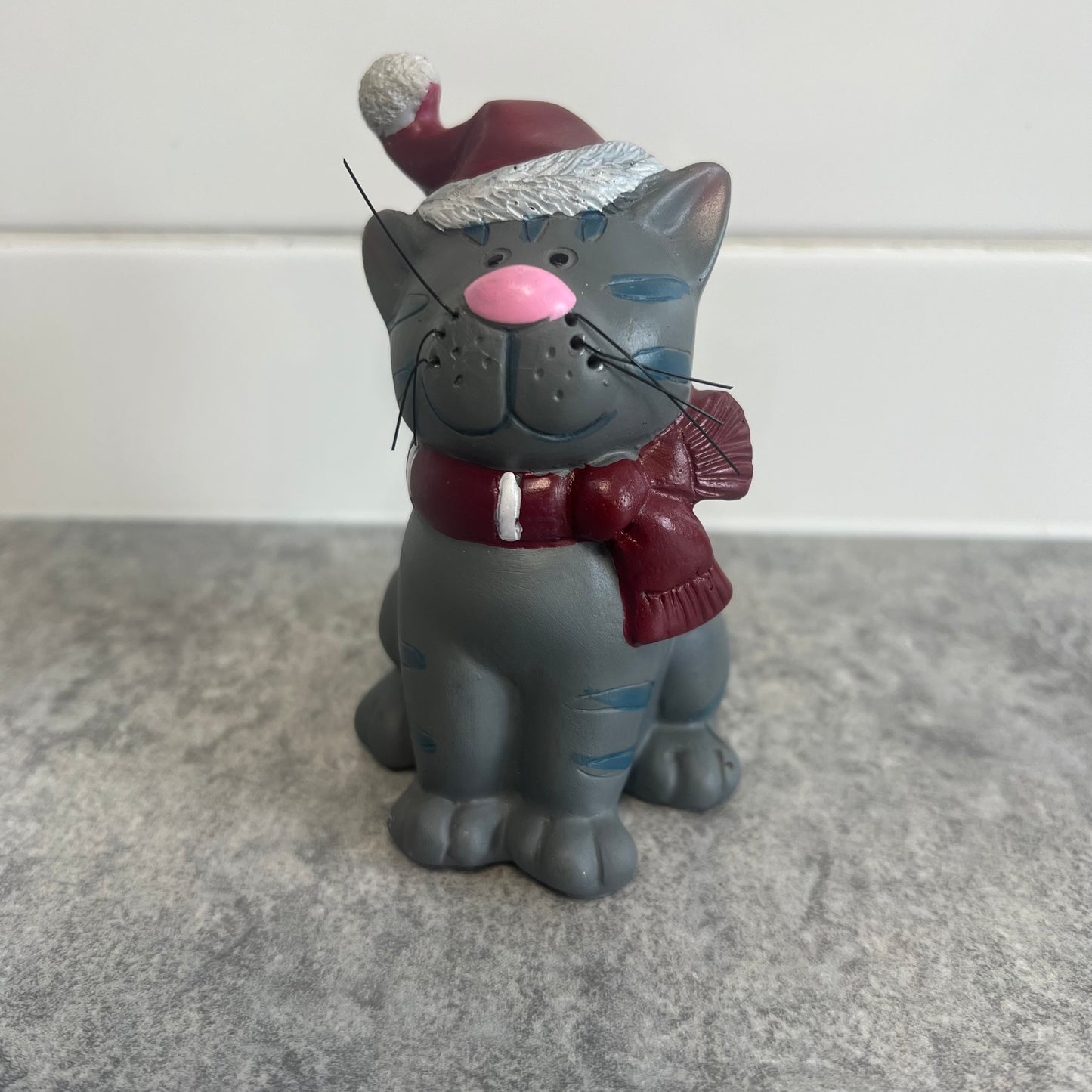 Grey Christmas Cat