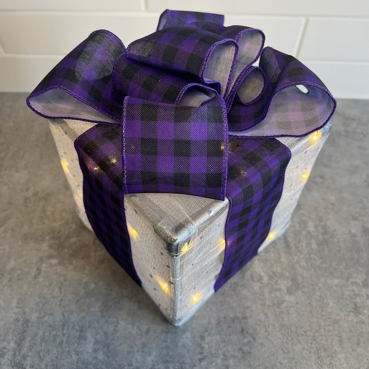 Silver & Purple Light Box