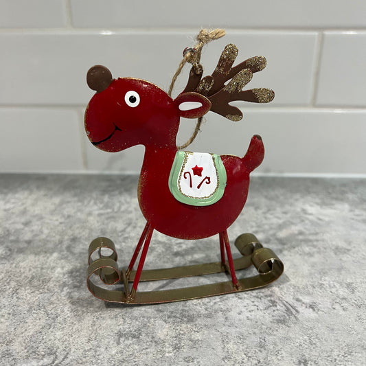 Red Metal Reindeer