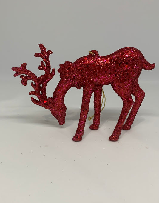 Red Glitter Deer