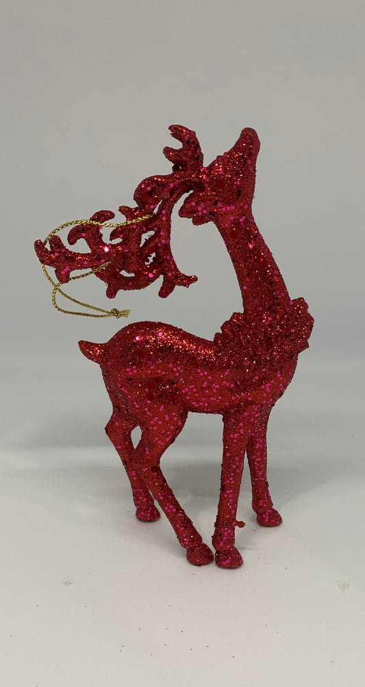 Red Glitter Deer