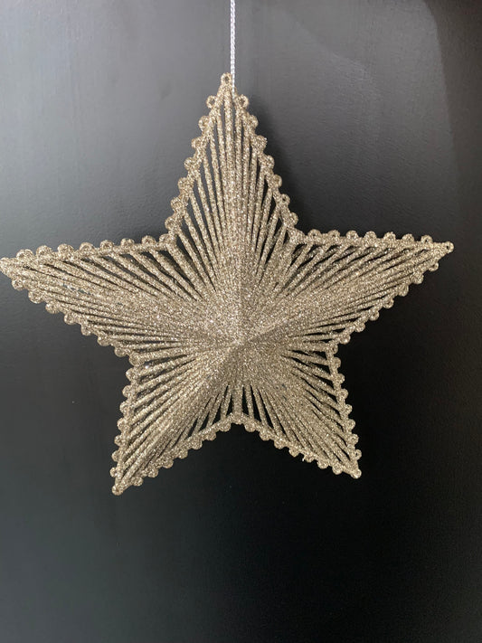 Large Glitter Gold Star
