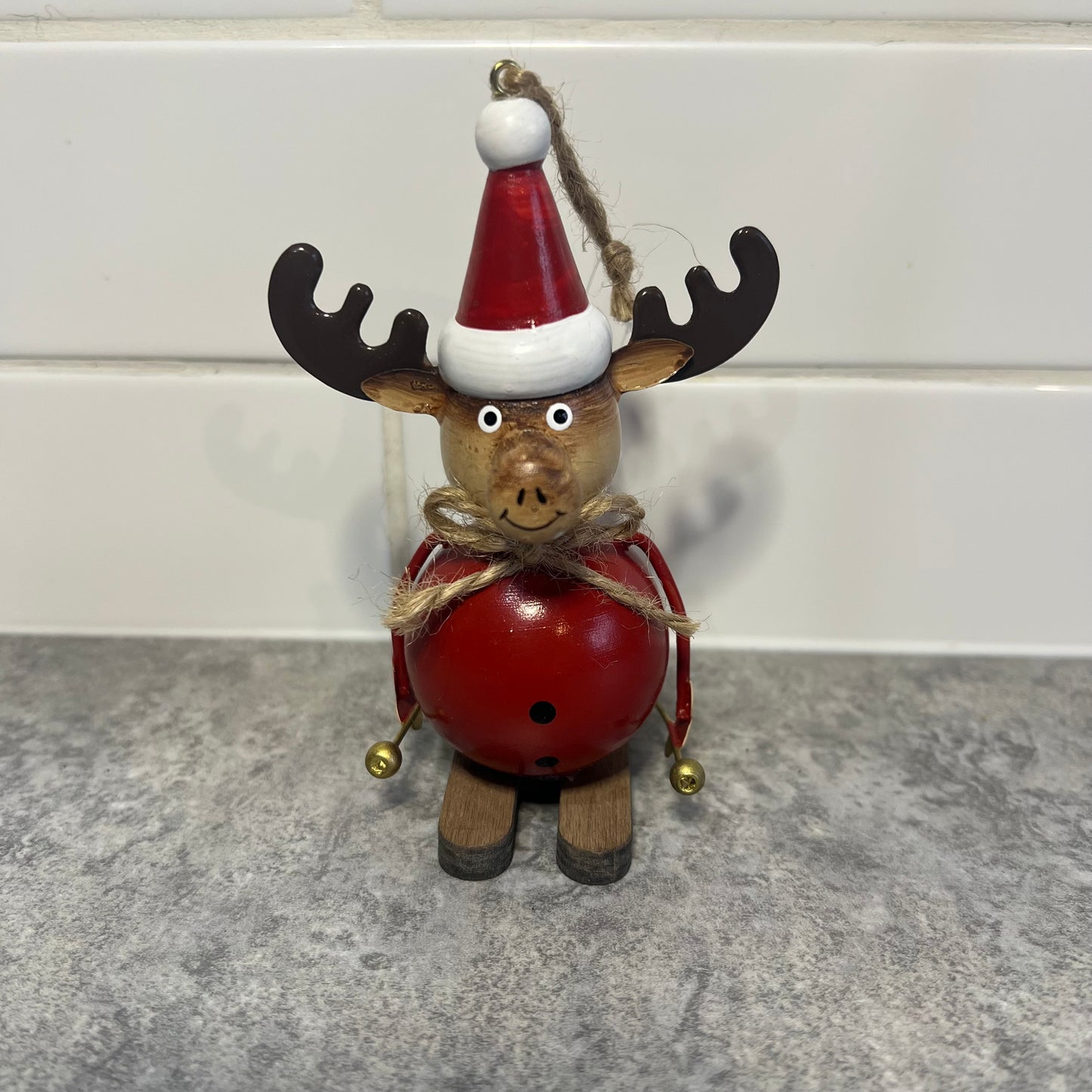 Skiing Reindeer & Santa