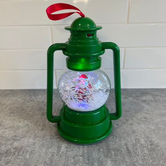 Snowing Santa Lantern