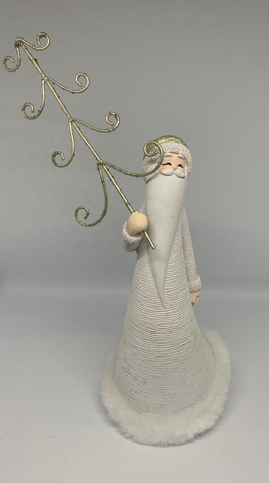Santa with Metal Tree