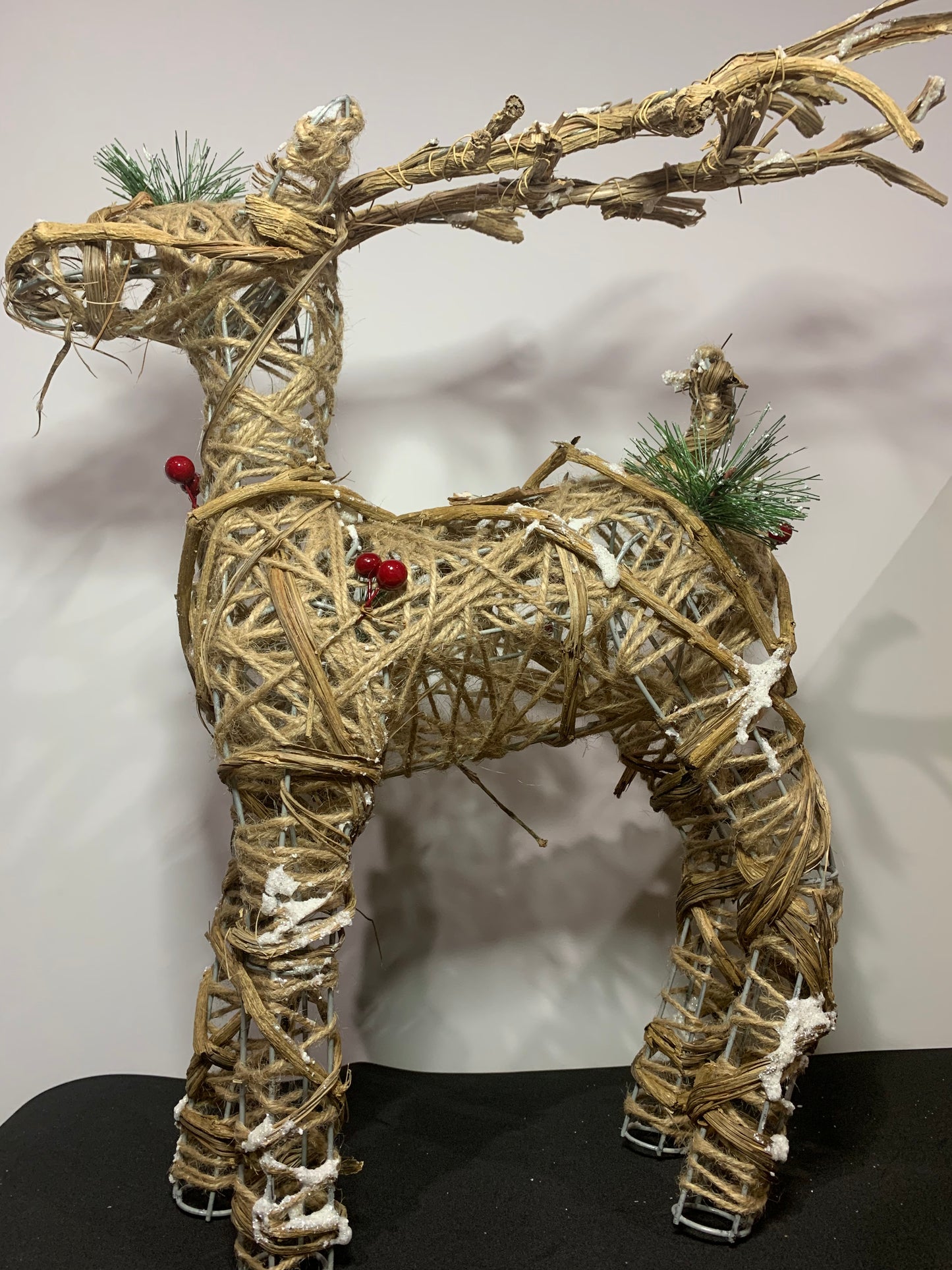 Standing Rattan Deer