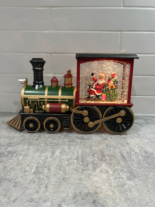 Train with Santa Snow Globe